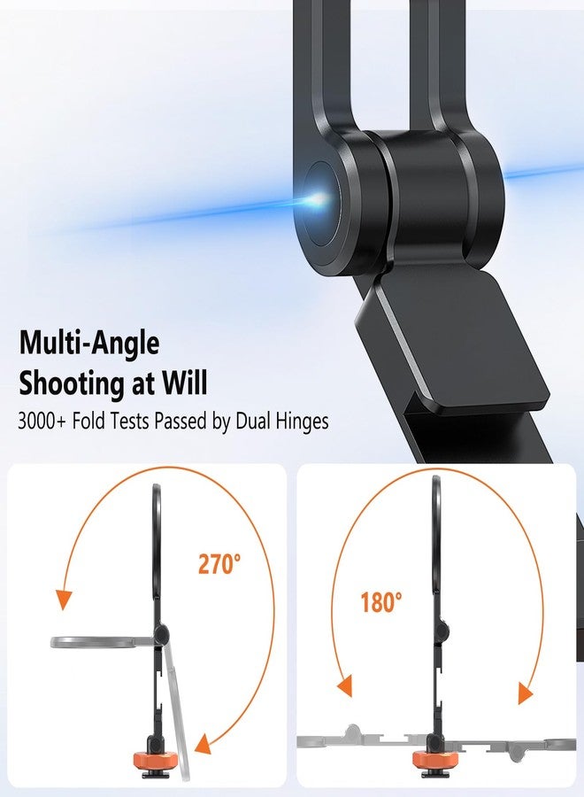VRIG حامل ثلاثي القوائم معدني VRIG MG-28 للهاتف مع ماجسيف، حامل كاميرا مغناطيسي لآيفون 17 16 15 14 13 12، دوران 360° قابل للتعديل لحامل الهاتف للكاميرات، الحوامل الثلاثية - Image 4