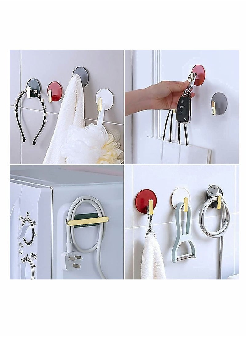 Y&D - Decorative Wall Door Self Adhesive Hanger Hooks Heavy Duty for Hanging Coats Clothes Hat Keys Purse Kitchen Towels Hook Waterproof Shower Room Sticky Bathroom Organizer (12 PCS) - Image 1