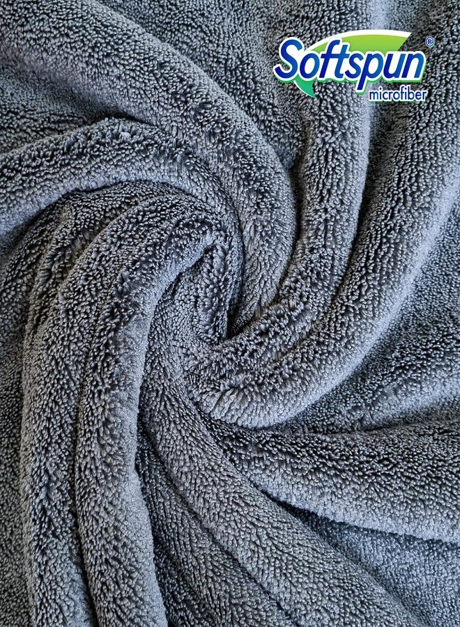 SOFTSPUN Microfiber High Loop Bath & Hair Care Towel, 60X120 Cms 1 pcs Towel Set 380 GSM (Grey). Super Soft & Comfortable, Quick Drying, Ultra Absorbent in Large Size. - Image 2