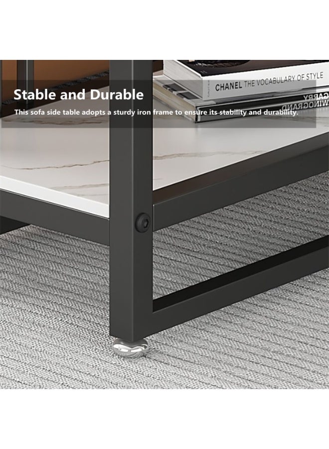 HXDream Side Table,End Table, 2-Tier Coffee Table,Suitable for study, living room, bedroom - Image 5