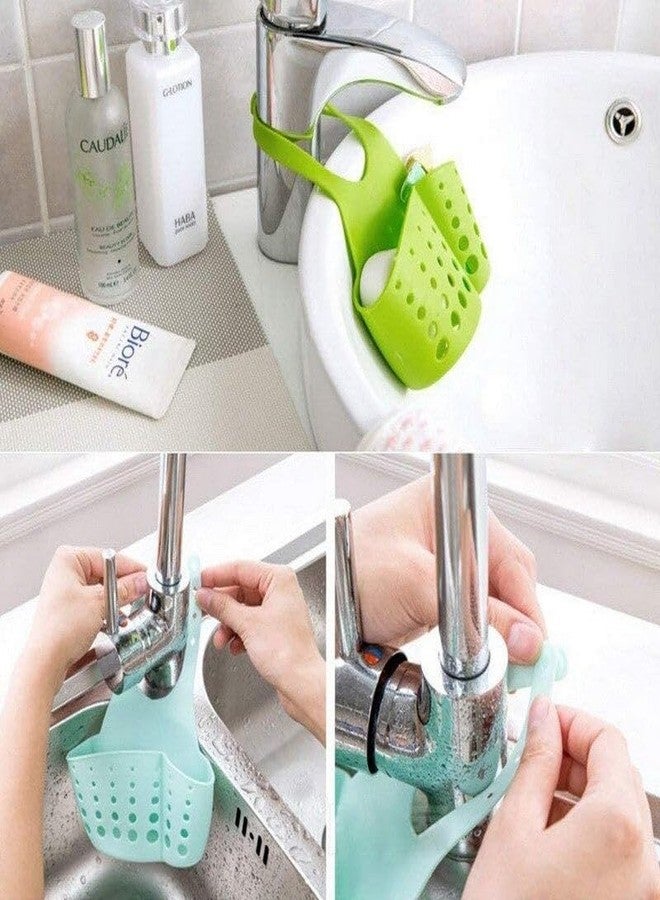 Vedora Adjustable Kitchen Bathroom Water Drainage Plastic Basket with Faucet Sink Caddy - Image 2