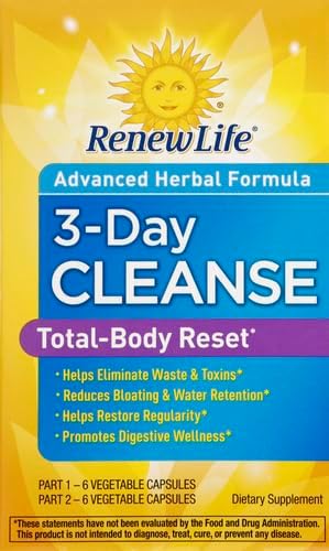 Renew Life Adult Cleanse Total Body Reset Advanced Herbal Formula 2Part 3Day Program Gluten Dairy Soy Free 12 Vegetarian Capsules - Image 2