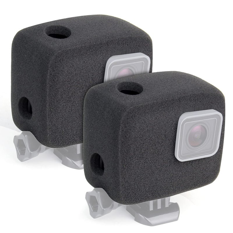 Gepuly 2-Pack Windslayer Housing Frame Case Wind Cover For Gopro Hero 7 6 5 Black Reduces Wind Noise For Optimal Audio Recording - Image 1