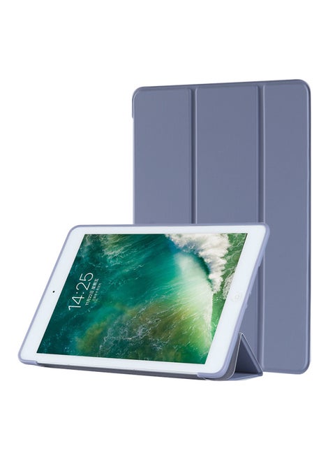 Suitable For IpadAir6 Protective Case 789 Generation Leather Case Air4/5 Soft Case Pro11 Three-fold One-piece Logo Can Be Printed-Color:Lavender-Applicable Model:Pro 9.7 Inch (special)