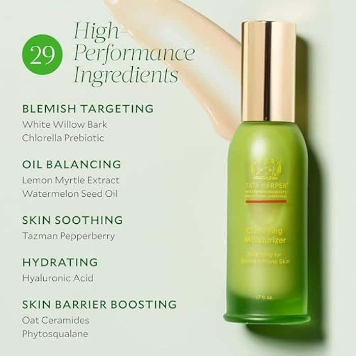Tata Harper Clarifying Moisturizer, Natural Mattifying Moisturizer for Oily & Blemish-Prone Skin, Lightweight Face Cream, 50ml - Image 3