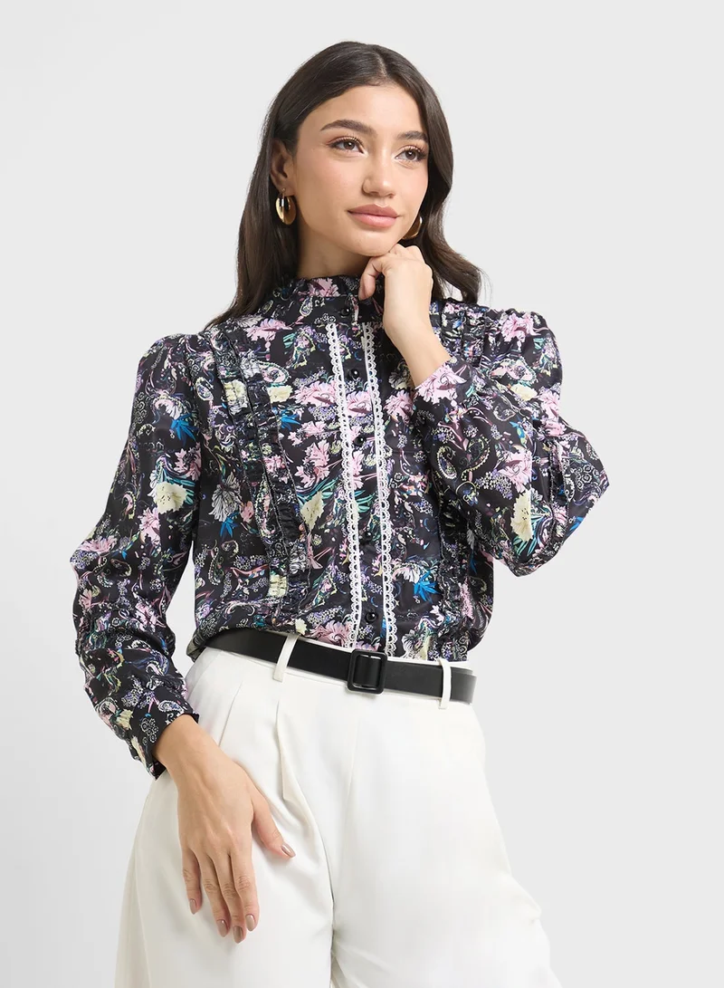 ايلا بلوزة بطبعة زهور