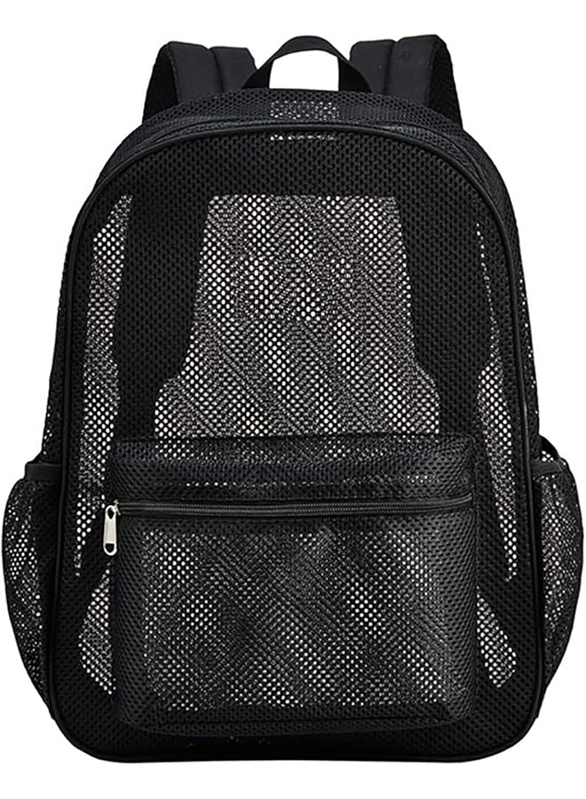 PROMASS Mesh Backpack,See Through Mesh Bookbag Semi-Transparent Student Backpack For Swimming Beach Outdoor Sports - Image 1