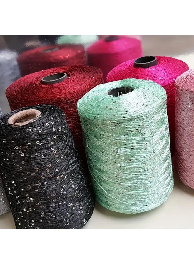 50 جرام خيط ترتر براق 3 مم للتطريز والخياطة وأعمال الحرف اليدوية DIY بألوان متنوعة - Image 4