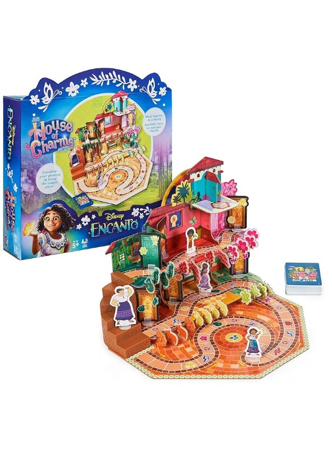 Spin Master Games Disney Encanto, House of Charms Cute Easy Family Board Game with Magic Tokens Based on The Movie, for Kids Ages 5 and up - Image 4
