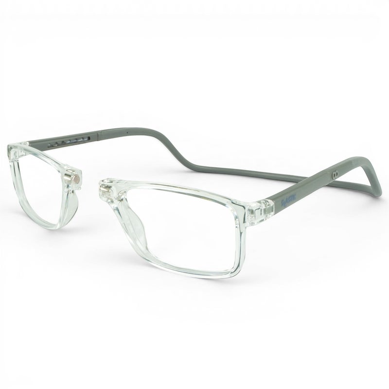 Clic Magnetic Reading Glasses Adjustable Neck Hanging Readers Secure Fit with Soft Headband Barat SXL Clear 250 - Image 2