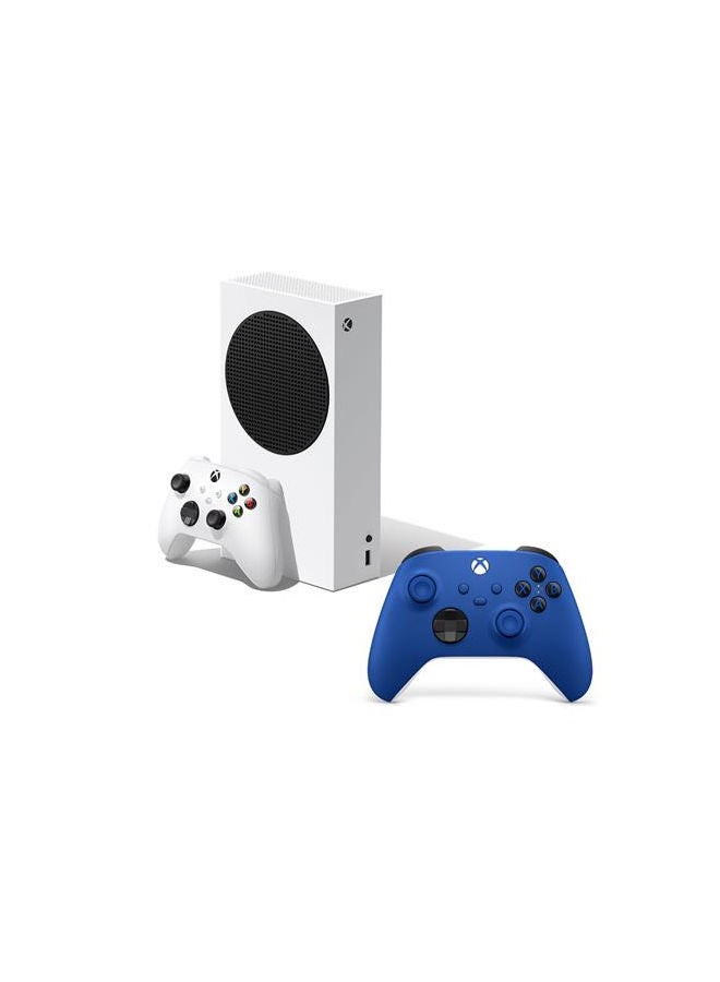 مايكروسوفت وحدة تحكم رقمية Xbox Series S بسعة 512 جيجابايت مع وحدة تحكم لاسلكية إضافية باللون الأزرق - Image 4
