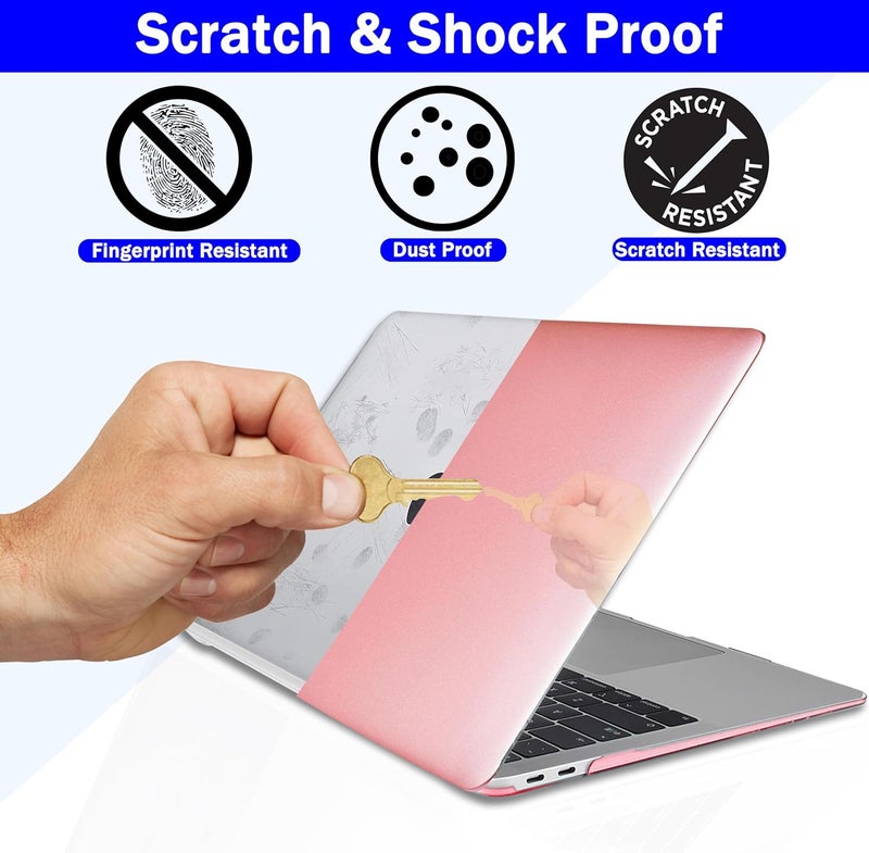 Gioia Bazaar Compatible with MacBook Air 13 inch Case Cover 2010-2017 Release A1369/A1466 Chip, Protective Plastic Hard Shell Case Cover (Matt Light Pink) - Image 4