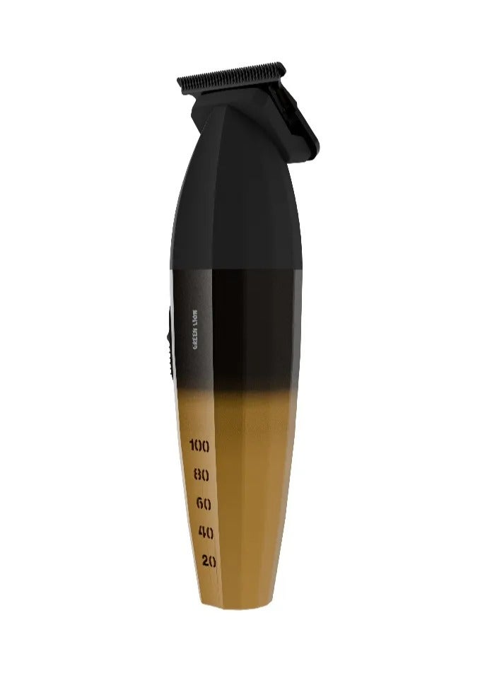 GREEN LION Edge X Hair Trimmer with 9000 RPM Motor & Powder Metallurgy & Ceramic Blade / 3 Size Guide Combs / 180 Minutes Runtime / 2000mAh Large Battery / Ergonomic Design / Battery Indicator / Type-C Charging / DC Brushed Motor - Gold Black - Image 2