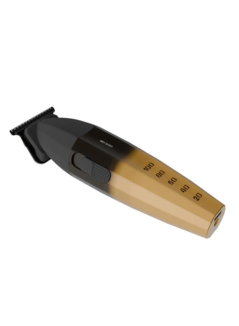 GREEN LION Edge X Hair Trimmer with 9000 RPM Motor & Powder Metallurgy & Ceramic Blade / 3 Size Guide Combs / 180 Minutes Runtime / 2000mAh Large Battery / Ergonomic Design / Battery Indicator / Type-C Charging / DC Brushed Motor - Gold Black - Image 3