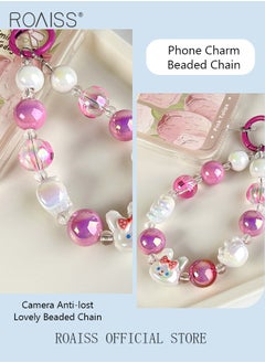 roaiss High Quality Mobile Phone Pendant Camera Anti Lost Rope Handmade Beads Cute and Fashionable Versatile for Everyday Use  - Image 2