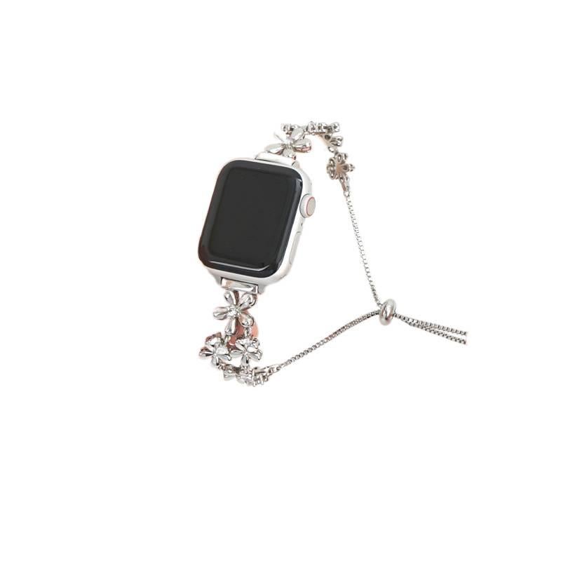 Adjustable Stainless Steel Link Smartwatch Band Compatible with Apple Watch 38 40 41 42 44 45 49mm with Fit Replacement Strap and Dressy Metal - Image 2
