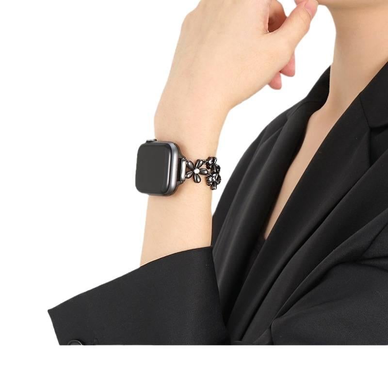 Adjustable Stainless Steel Link Smartwatch Band Compatible with Apple Watch 38 40 41 42 44 45 49mm with Fit Replacement Strap and Dressy Metal - Image 3