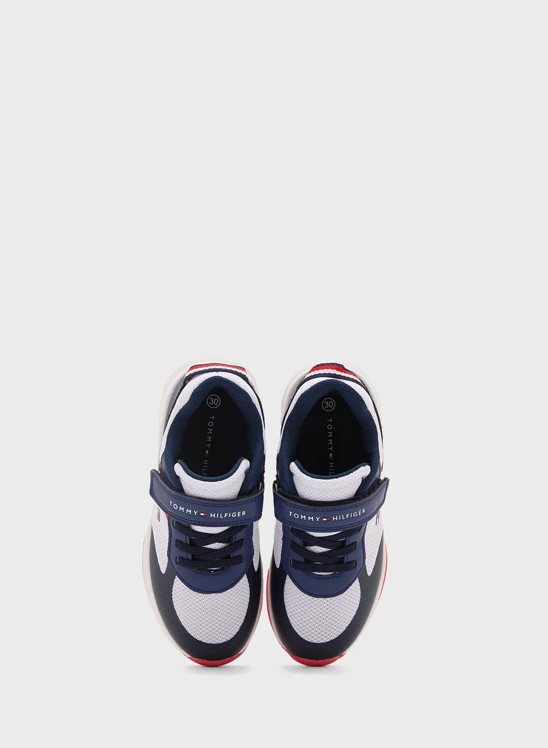 تومي هيلفيغر Youth Low Top Lace Up Sneakers