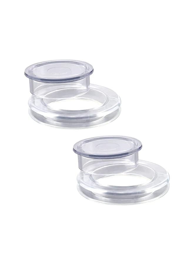 AIEX AIEX 2 Inch 2 Set Patio Table Umbrella Hole Ring and Cap Set Silicone Transparent Including 2 Rings and 2 Stoppers  - Image 1