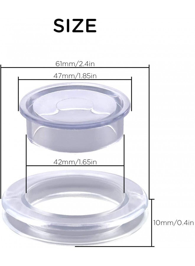 AIEX AIEX 2 Inch 2 Set Patio Table Umbrella Hole Ring and Cap Set Silicone Transparent Including 2 Rings and 2 Stoppers  - Image 3