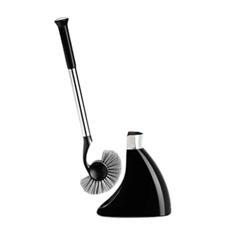 simplehuman Toilet Brush with Caddy Stainless Steel, Black - Image 1
