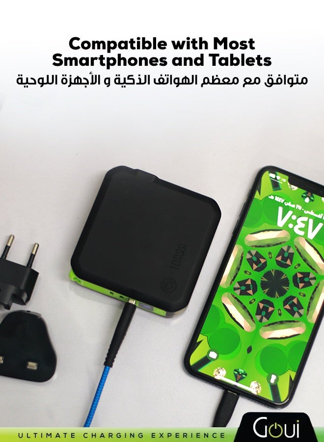 جوي باوربانك و شاحن جداري مبالا بلس بسعة 10,000  ملي أمبير – شاحن محمول بقوة 20 واط مع ميزة الشحن المتزامن، شحن سريع لأجهزة آيفون، سامسونج، جالاكسي، ايباد برو، اير بودز، هواوي، الأجهزة اللوحية، أجهزة GPS، أجهزة بلوتوث، مشغلات MP3/MP4، و المزيد – تصميم مدمج ومريح للحصول على الطاقة الفورية في أي مكان 10000 mAh - Image 3