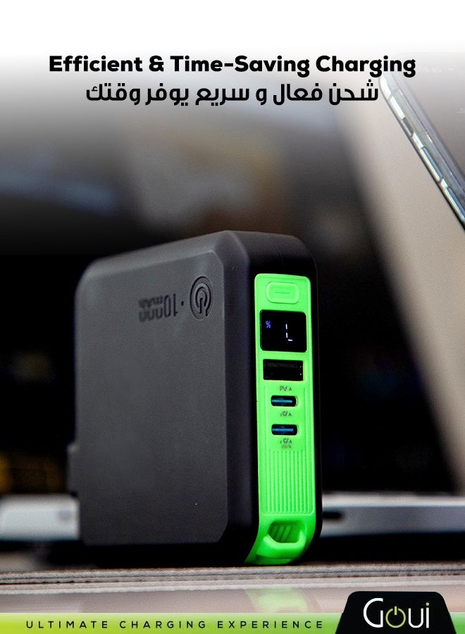 جوي باوربانك و شاحن جداري مبالا بلس بسعة 10,000  ملي أمبير – شاحن محمول بقوة 20 واط مع ميزة الشحن المتزامن، شحن سريع لأجهزة آيفون، سامسونج، جالاكسي، ايباد برو، اير بودز، هواوي، الأجهزة اللوحية، أجهزة GPS، أجهزة بلوتوث، مشغلات MP3/MP4، و المزيد – تصميم مدمج ومريح للحصول على الطاقة الفورية في أي مكان 10000 mAh - Image 2
