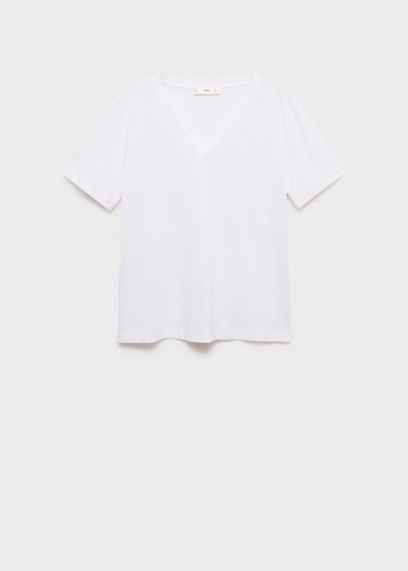MANGO V-neck cotton T-shirt - Image 5