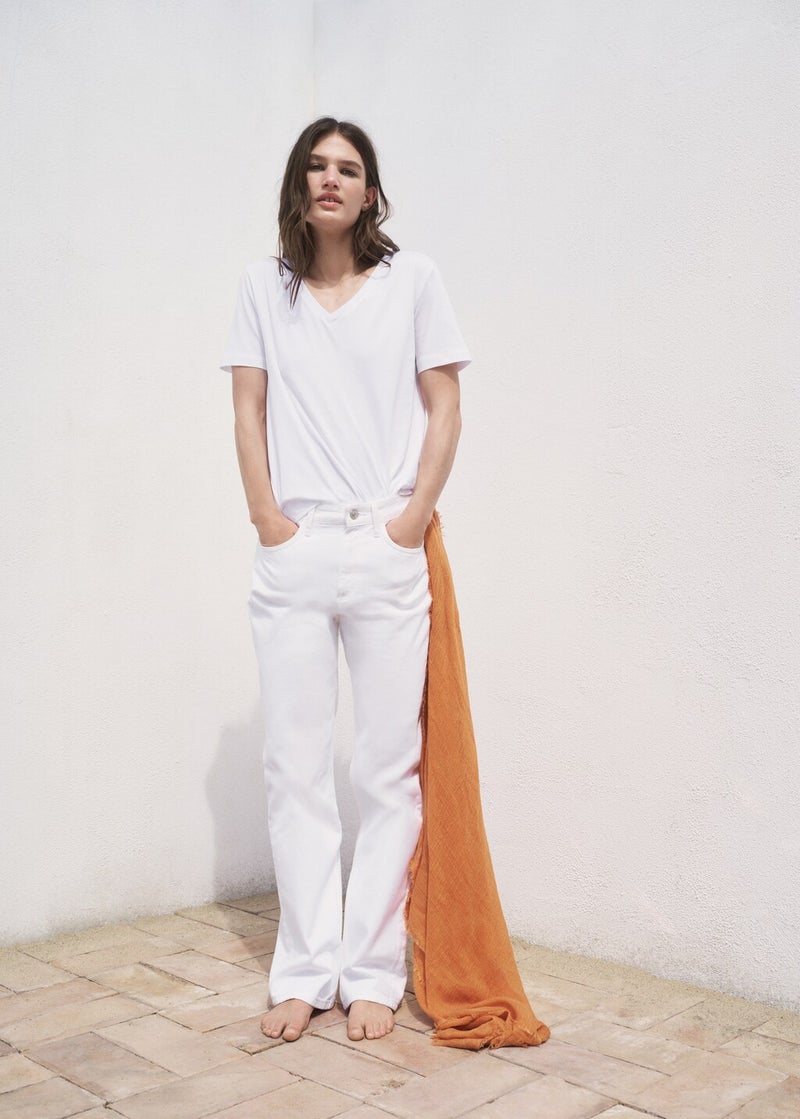 MANGO V-neck cotton T-shirt - Image 4