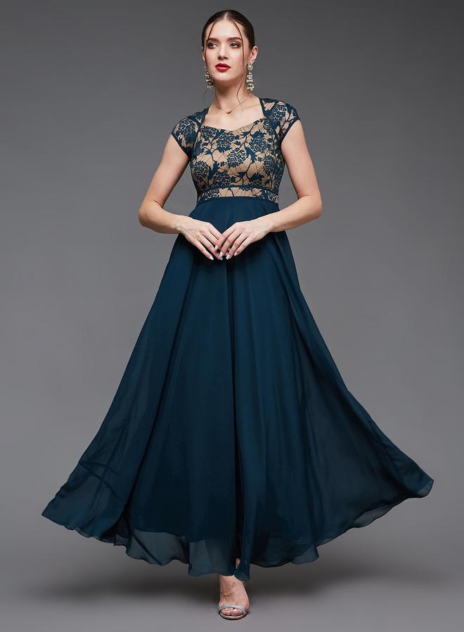 Miss Chase Lace Bodice Chiffon Dress  - Image 1