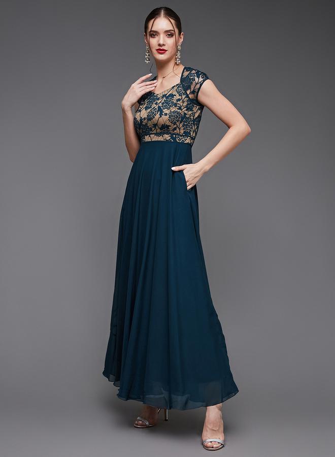 Miss Chase Lace Bodice Chiffon Dress  - Image 2