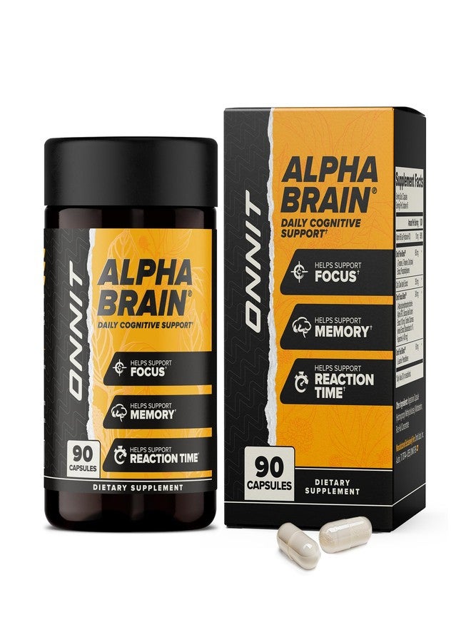 أونيت مكمل غذائي ONNIT Alpha Brain لتحسين التركيز والذاكرة والصفاء الذهني ودعم الوظائف الإدراكية، يحتوي على الثيانين وفيتامين ب6، 90 قرصًا - Image 1