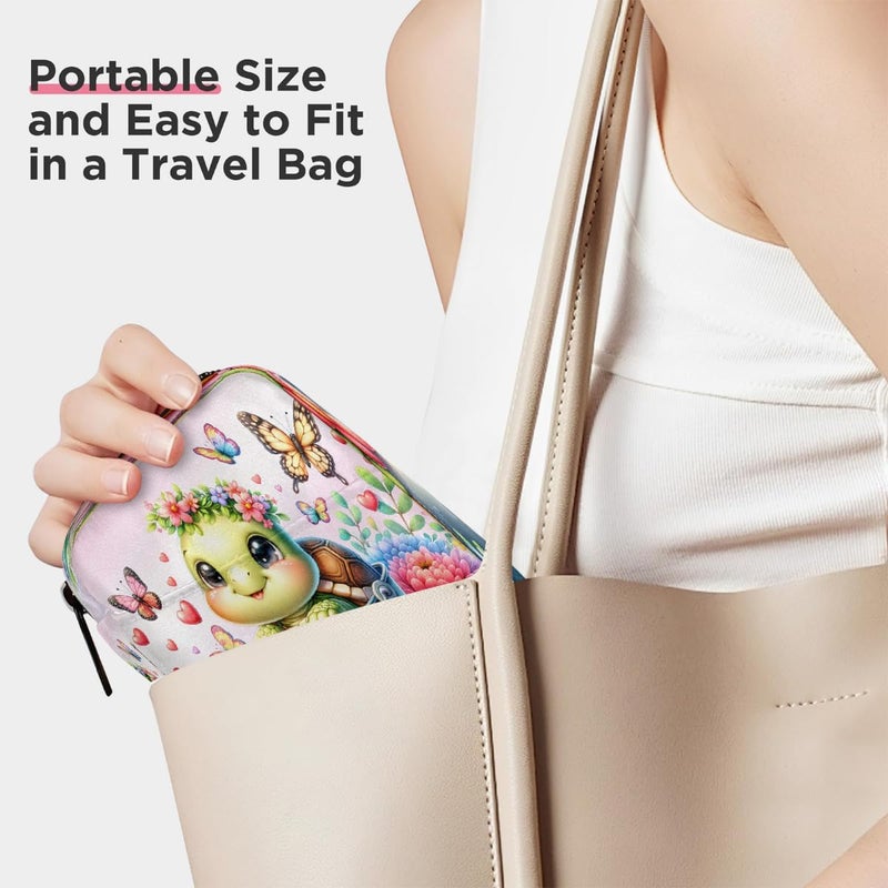 Animal Turtle Art Pill Case Travel Pill Organizer Weekly 7 Day Portable with Zipper Medicine Box Pill Case for Vitamins, Birth Control,Fish Oils,Medication, Supplements - Image 5