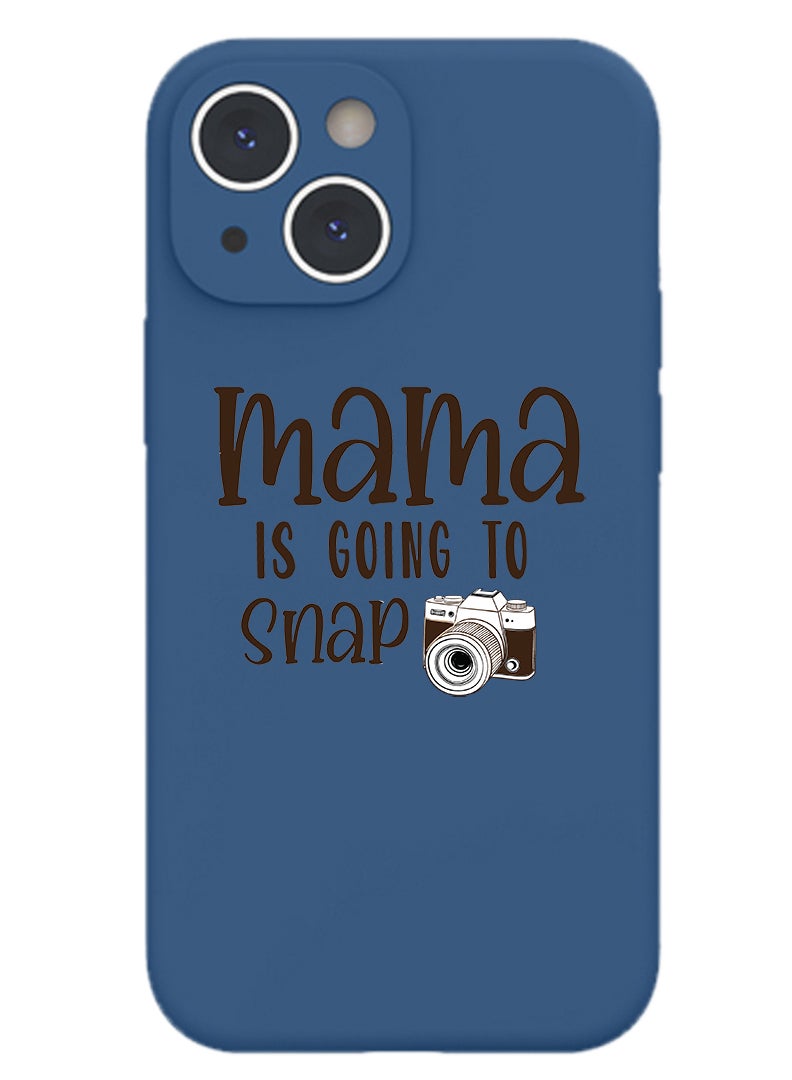 Theodor Protective Slim Fit Case Liquid Silicone Cover with Full Body Protection Anti-Scratch Shockproof Case For iPhone 14 Blue  - Mama is going to snap copy - Image 1