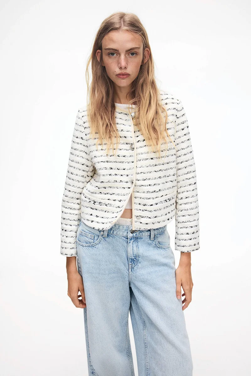 H&M Textured-weave jacket