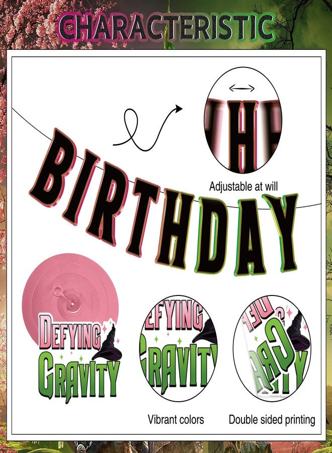 pekeng Movie Birthday Decorations Banner Hanging Swirls, Movie Theme Happy Birthday Decorations, Party Supplies for Girl Boys - Image 3