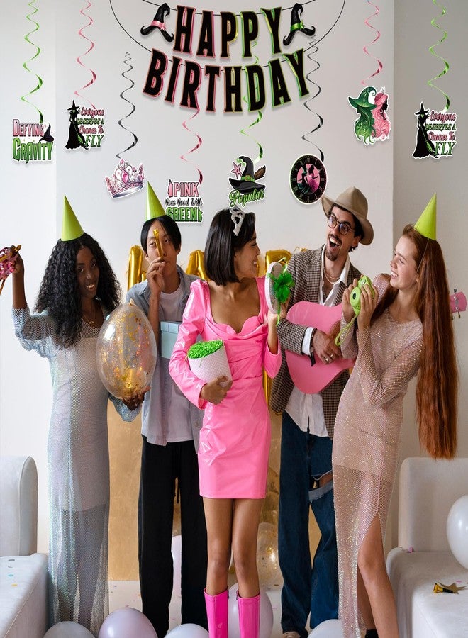 pekeng Movie Birthday Decorations Banner Hanging Swirls, Movie Theme Happy Birthday Decorations, Party Supplies for Girl Boys - Image 2