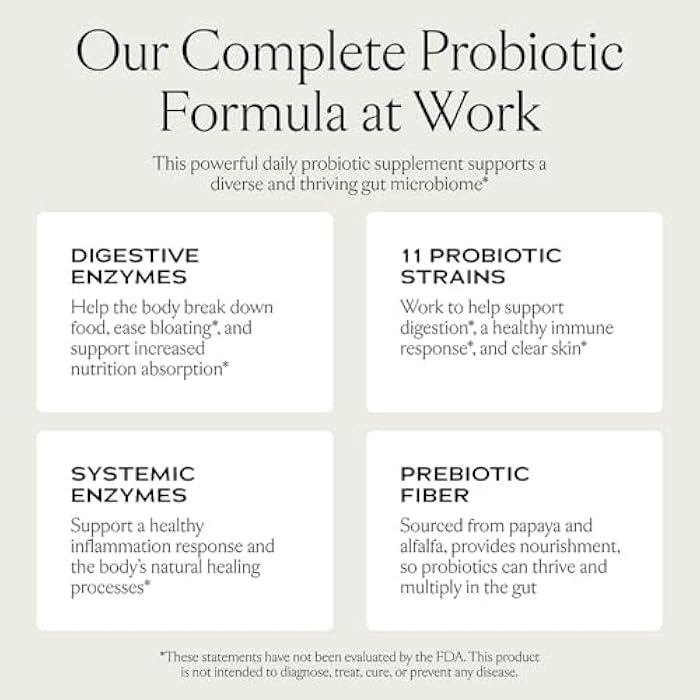 SAKARA Complete Probiotic - Prebiotics and Probiotics for Women Digestive Health Supplements, Supports Bloating, Immune System & Skin Radiance, Gut Health for Women with 3 Billion CFU's - 180 Capsules - Image 5