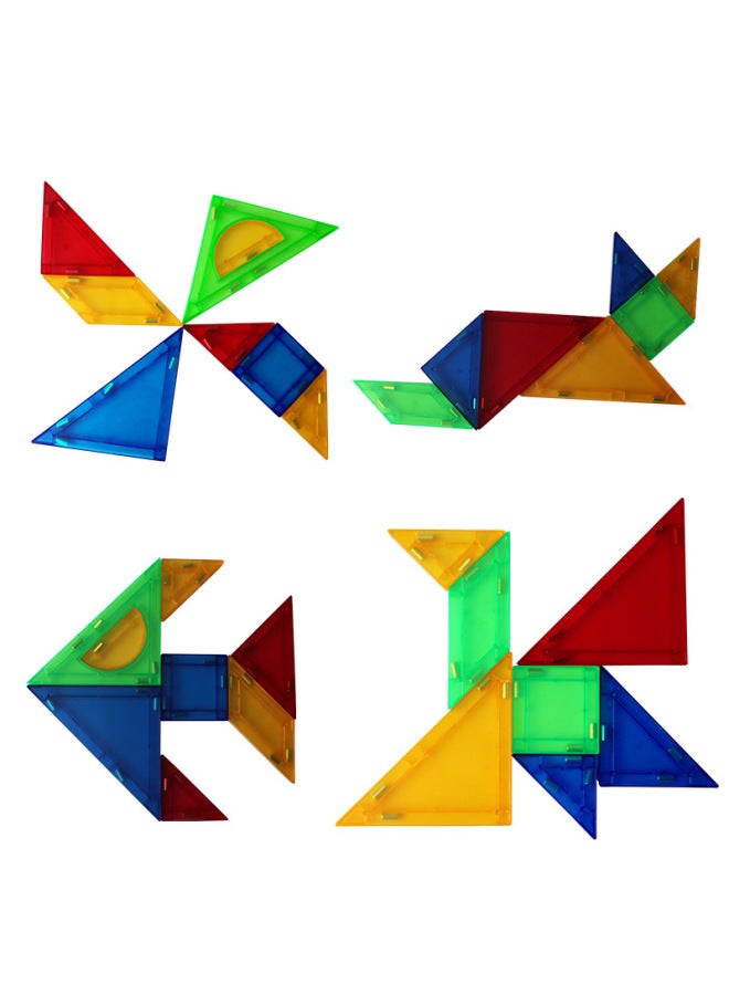 أحجية الصور المقطوعة قطعة مغناطيسية ثلاثية الأبعاد ثلاثية الأبعاد، مكعبات بناء مغناطيسية تعليمية للأطفال، ألعاب شفط مغناطيسية - اللون: تانجرام مغناطيسي ثلاثي الأبعاد - Image 4