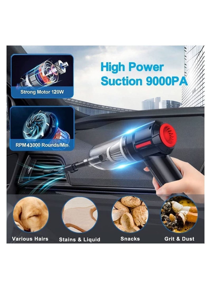 Yesido 3-in-1 Portable Small Cordless handheld Vacuum Cleaner Rechargeable with 9000PA Powerful Suction for Car/Office/Home - Image 2