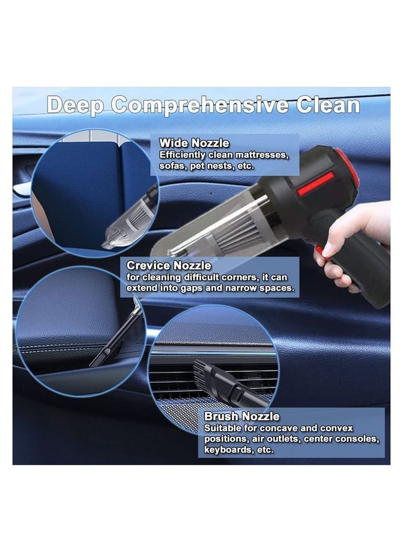 Yesido 3-in-1 Portable Small Cordless handheld Vacuum Cleaner Rechargeable with 9000PA Powerful Suction for Car/Office/Home - Image 4