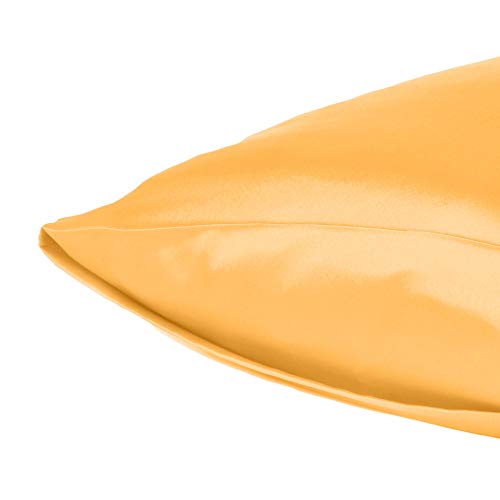 Oussum Satin Pillow Cover Pillowcase Soft & Comfortable Silky for Hair & Skin Bedroom Decor Single Pcs Free Scrunchi (King, Apricot Tan) - Image 4