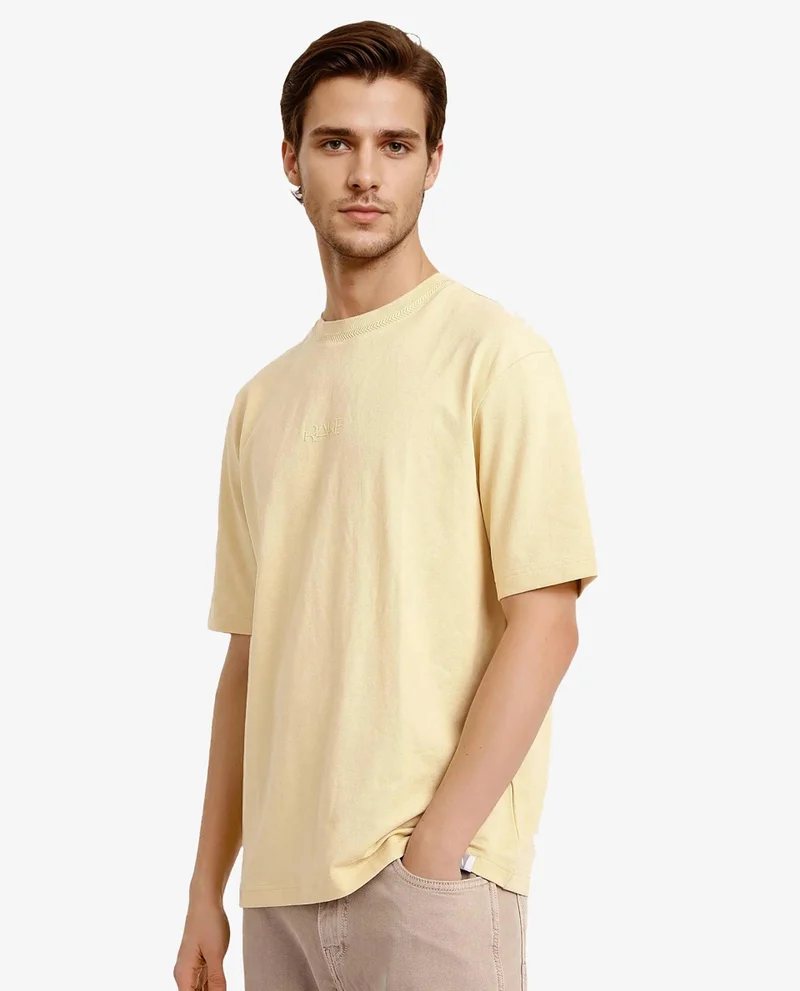 Rare Rabbit Men's Solid Oversized T-Shirt