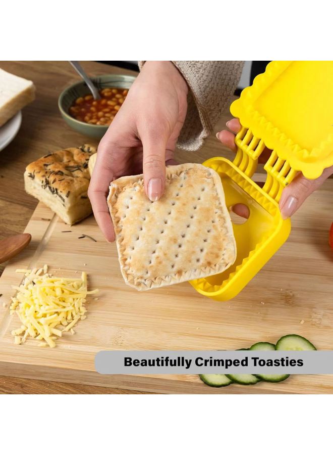 Two-pack Thin Toast For A Few Minutes To Make A Baked Snack Specially Designed For Low Calories-Specifications:9.5*9.5*3.2-Color:Lemon Yellow - Image 2