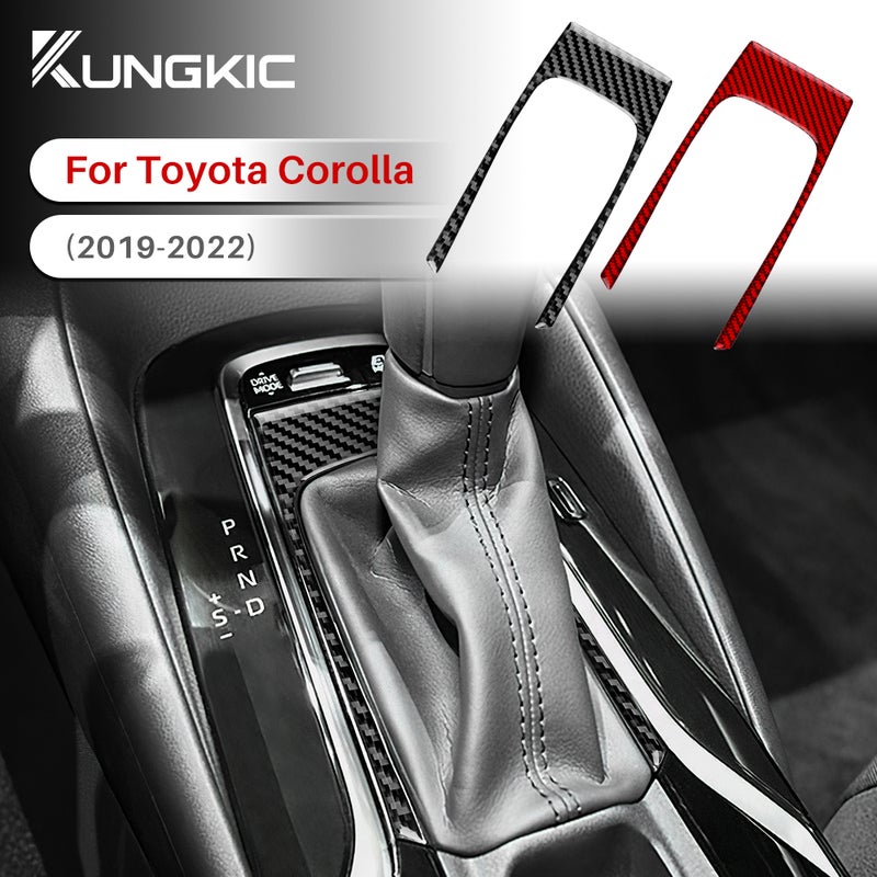 Real Soft Carbon Fiber Sticker For Toyota Corolla 2019 2020 2021 2022 2023 RHD LHD Center Console Gear Shift Accessories - Image 1