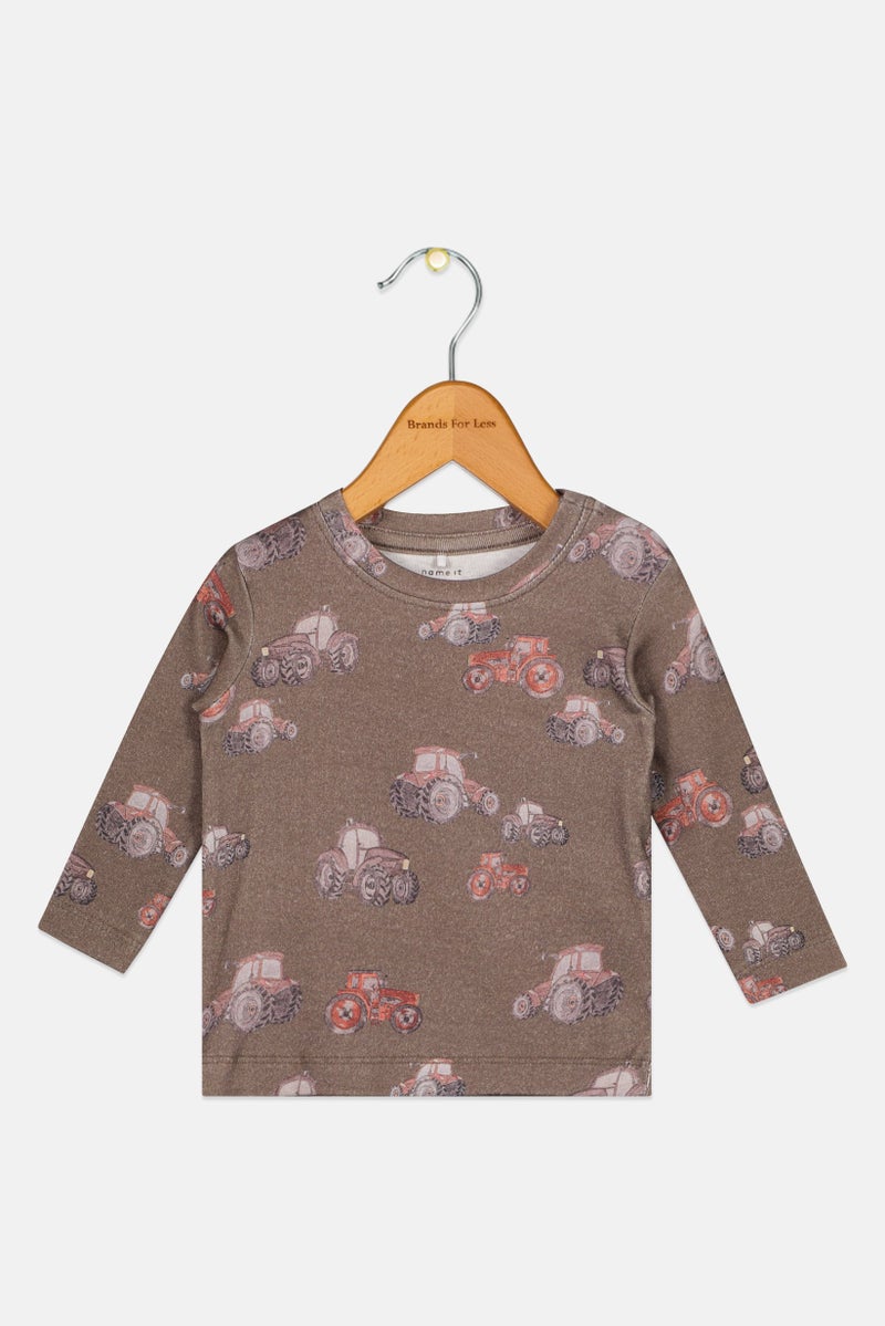 NAME IT Toddlers Boy Allover Print Long Sleeve Top, Multicolor - Image 1