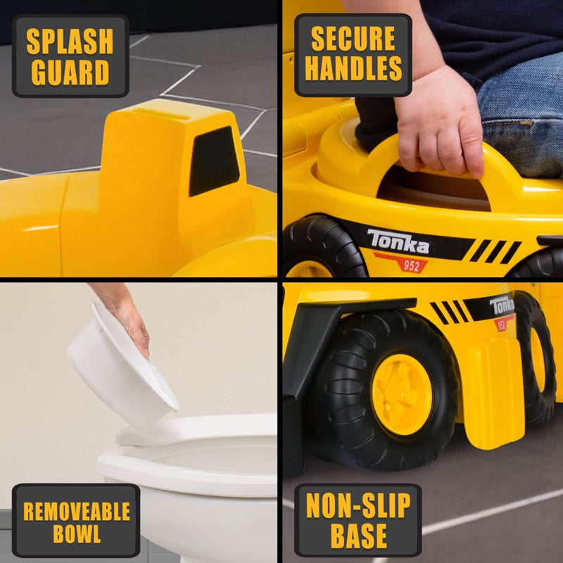 Tonka Dump Truck Potty Trainer for Toddlers, 2-in-1 Potty Chair and Potty Ring with Splash Guard, Built-in Handles, Easy Clean Removable Pot - Image 5