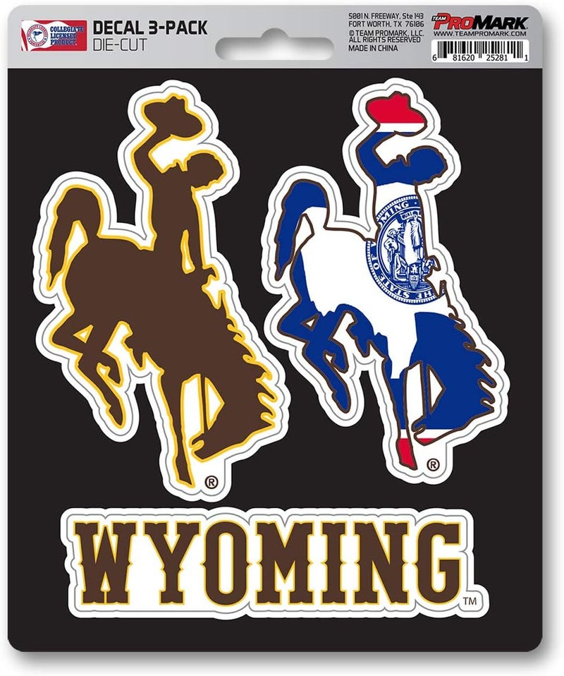 FANMATS Fanmats NCAA Wyoming Cowboys Team Decal 3Pack Brown One Size 61072 - Image 1