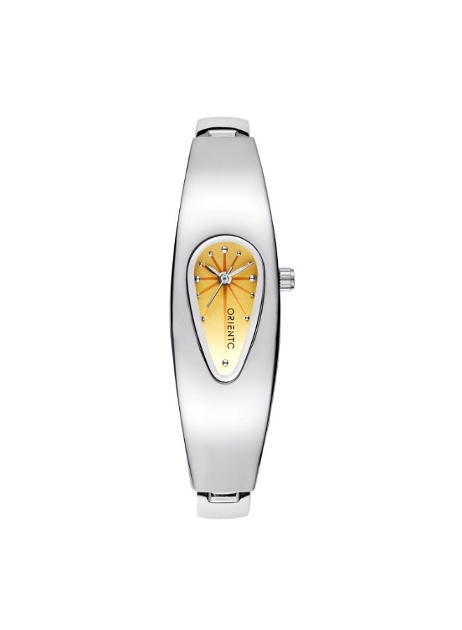 Longbo Elegant Oval Gold Dial  Quartz Watch | Minimalist Metal-Style Fashion Watch - Image 1