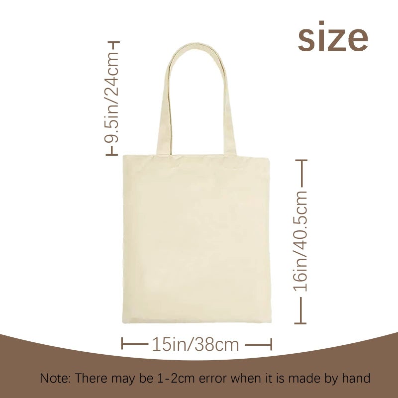 ORJ 6 PCS 15 x 16 Inch Blank Canvas Tote Bags for sublimation, DIY customization blank polyester tote bags - Image 4